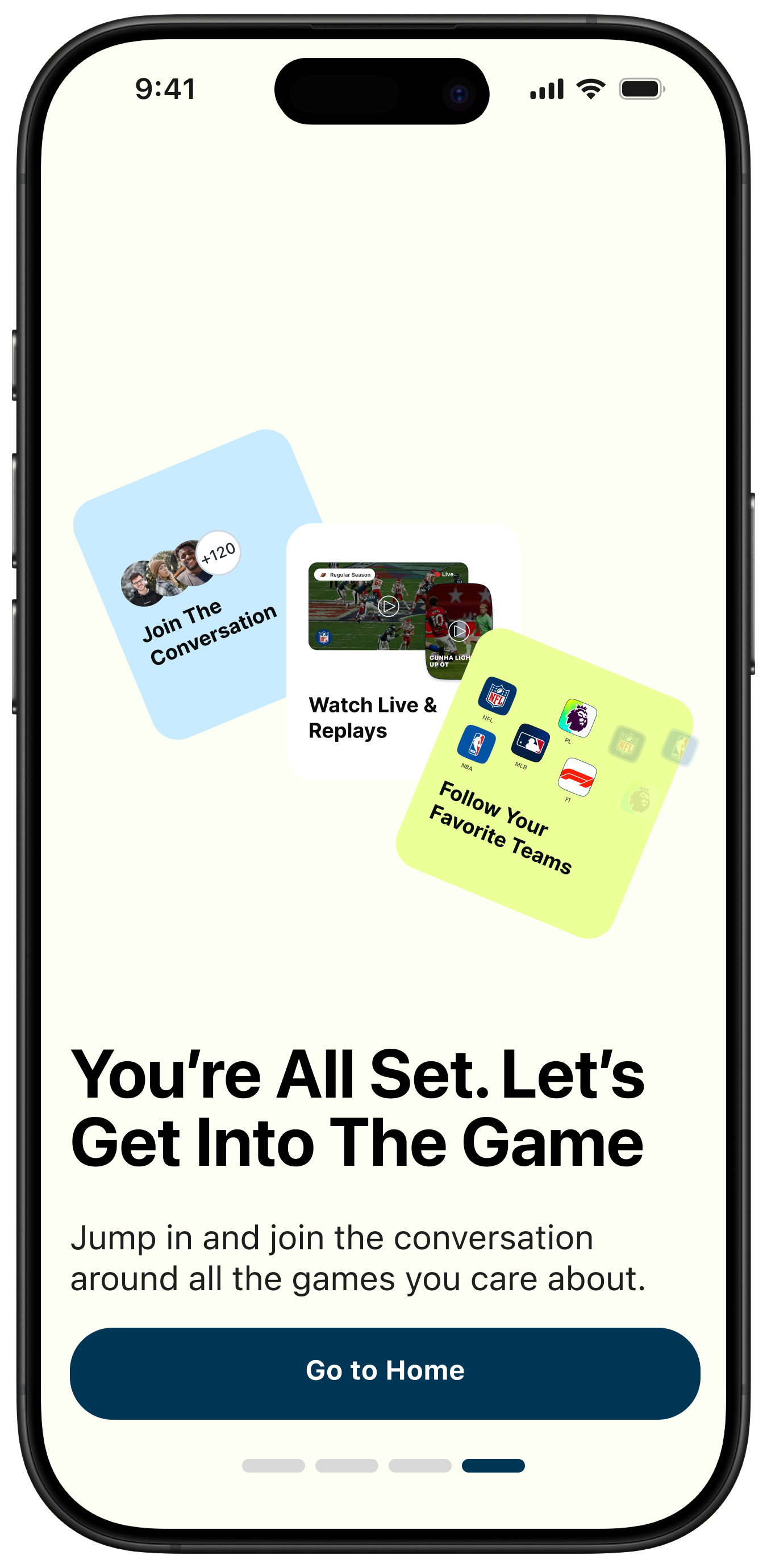 Next steps concept screen three for Greysports