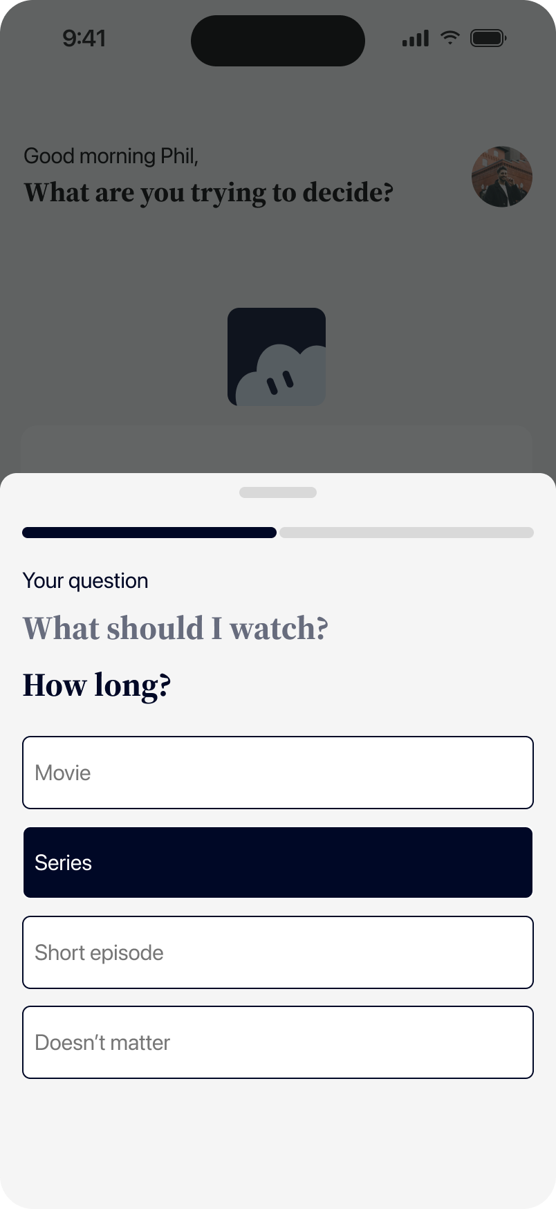 How long sheet with Series selected