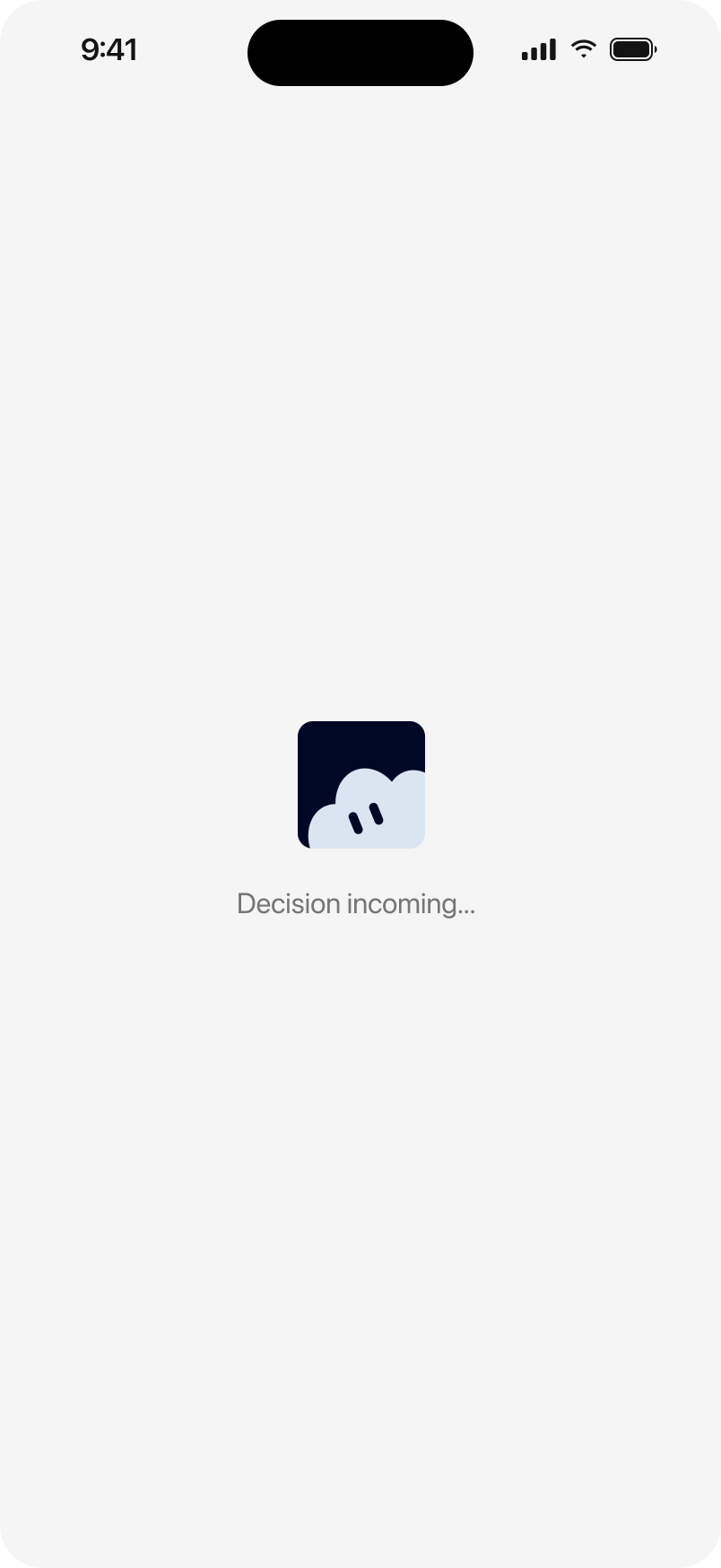 Loading screen: Decision incoming