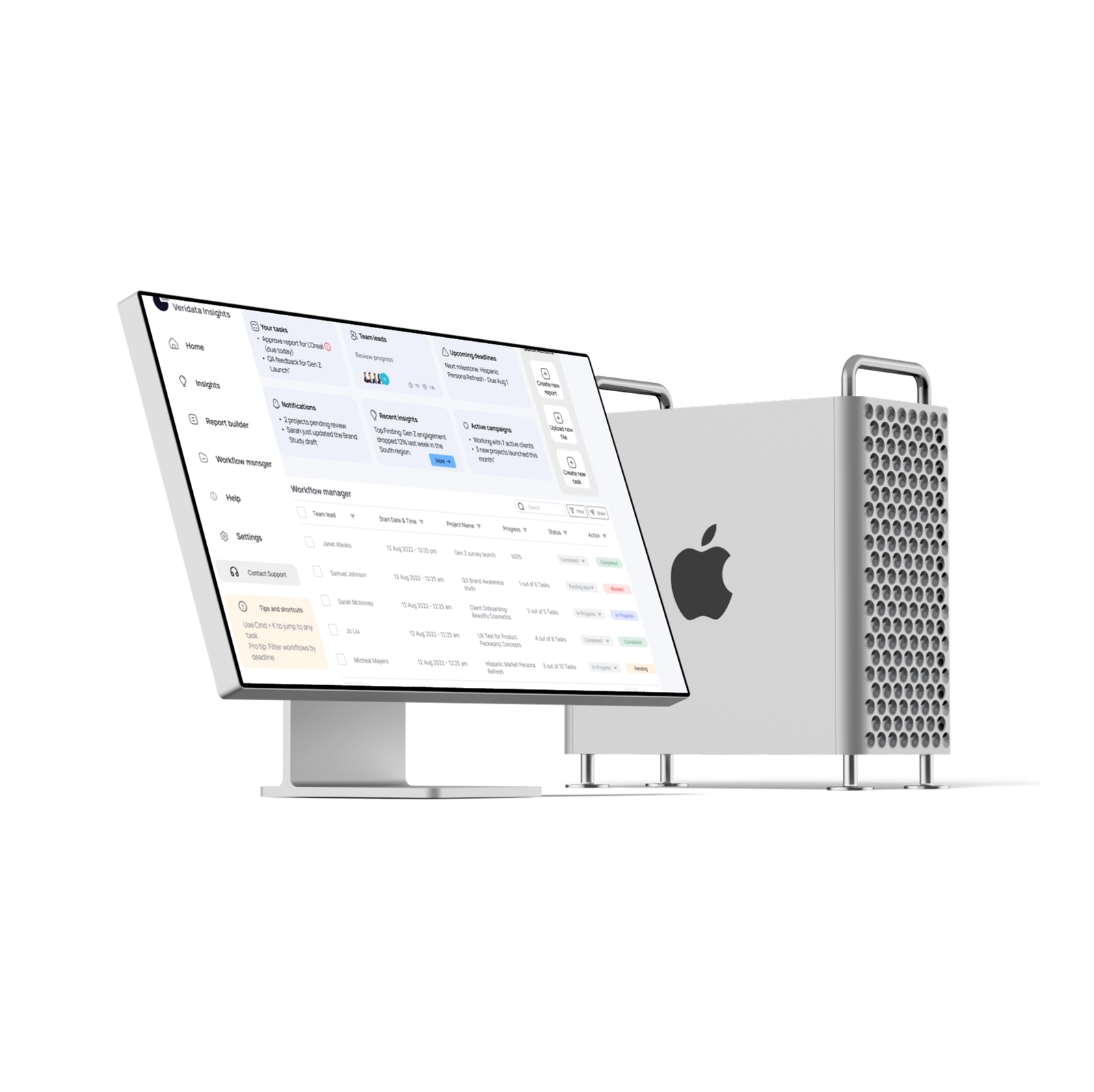 Veridata product mockup