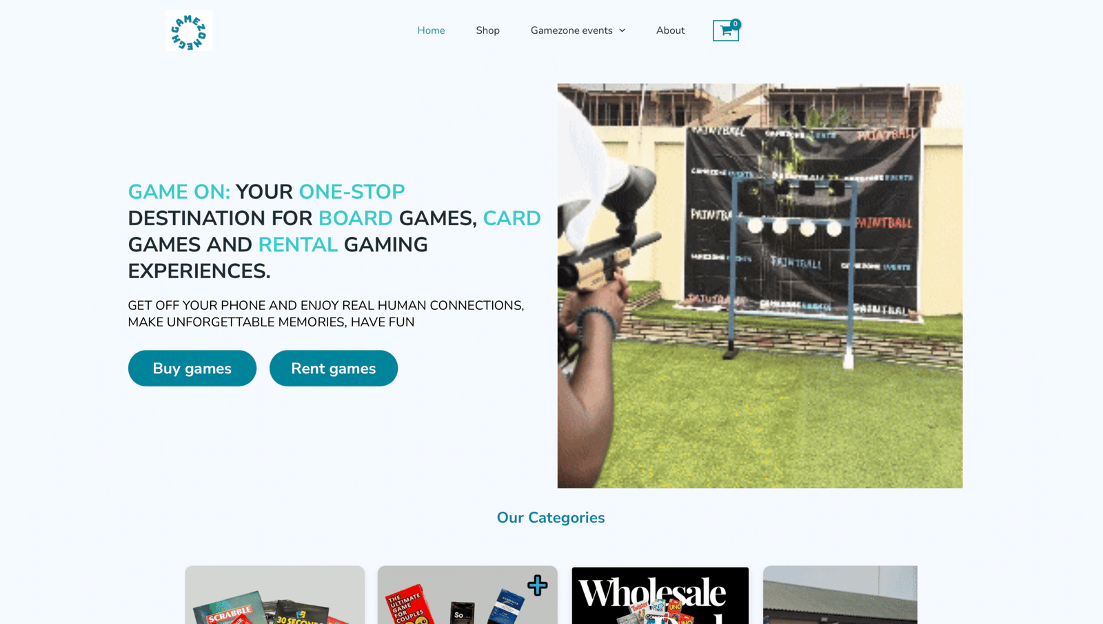 Gamezone website homepage